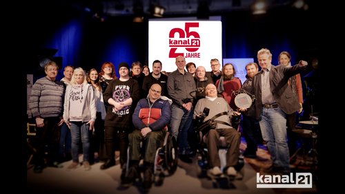 Danke-Skulptur für 25 Jahre "Kanal 21"