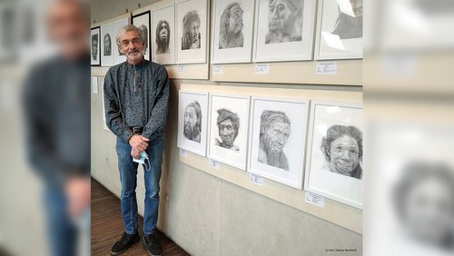 Welle-Rhein-Erft: Gerd Pütz, Künstler aus Elsdorf - Ausstellung "Gesichter der Menschheit"
