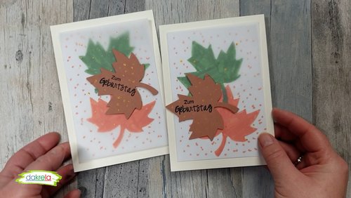 dakrela: Karten basteln - Glückwunsch-Karte für den Herbst