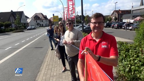 AhlenTV: "Rettungskette für Menschenrechte" - Aktion im Kreis Warendorf