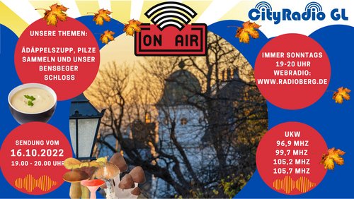 CityRadio GL: Chlor im Trinkwasser, Schloss Bensberg, Pilze sammeln