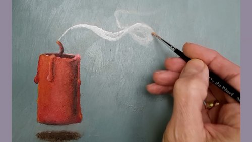 Malen mit Herdin: Kerzen-Gemälde mit 3D-Effekt
