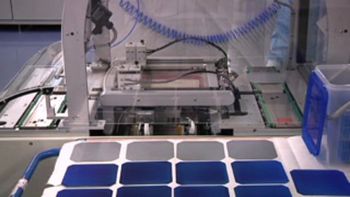 Grünsehen: Produktion von Photovoltaikzellen