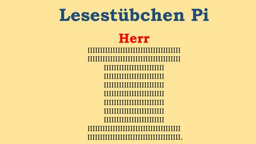 Lesestübchen Pi: Herr I.