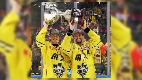 Crosscheck: Krefelder Titelgewinn, Eindrücke in die Meisterfeier