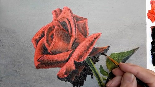 Malen mit Rainer: Eine Rose malen