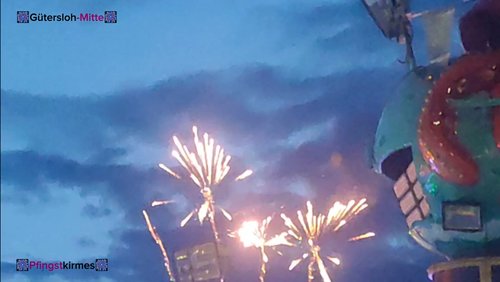 Feuerwerk auf der Pfingstkirmes in Gütersloh