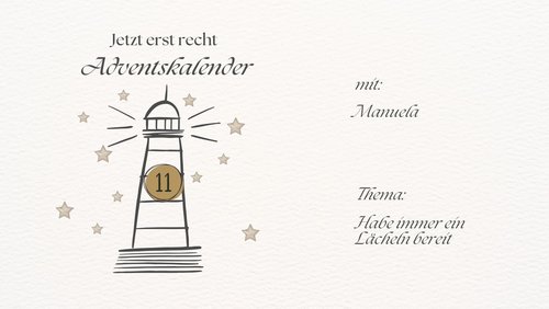 Jetzt erst recht: Adventskalender 2025 - 11. Dezember