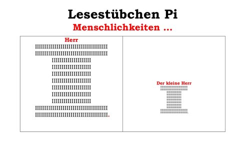 Lesestübchen Pi: Der kleine Herr I. - Die Menschlichkeiten der Herren I.
