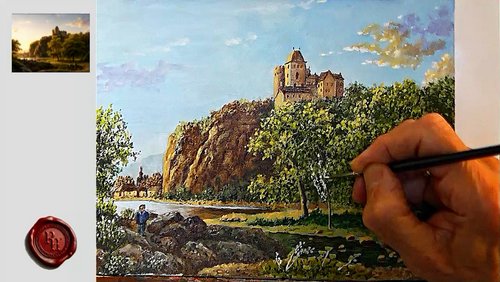 Malen mit Rainer: Sommerlandschaft mit Burg malen