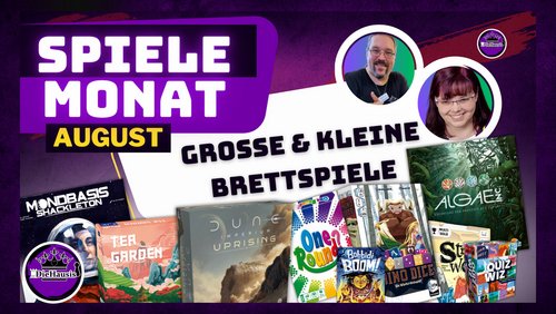 DieHausis: Brettspiel-Monatsrückblick - August 2025