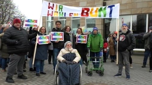 Rheine bleibt bunt - Demo gegen Rechts