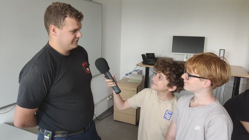 Brainfood: Mediencamp on Tour bei der Feuer- und Rettungswache 1 - Maik Härtlein, Brandmeister