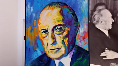 Künstlerkanal Rheinland: Adenauer Portrait von Tom Krey