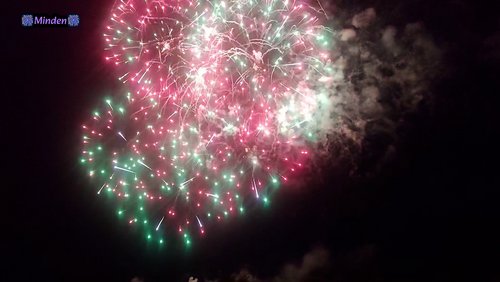 Das Feuerwerk auf der Kirmes Mindener Messe 