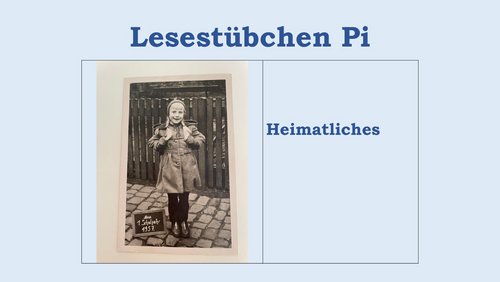 Lesestübchen Pi: Heimatliches