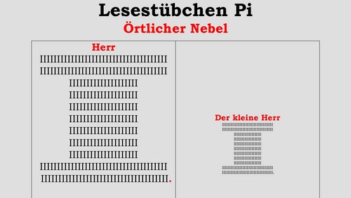 Lesestübchen Pi: Der kleine Herr I. - Örtlicher Nebel