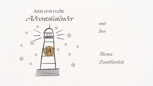 Jetzt erst recht: Adventskalender 2025 - 14. Dezember