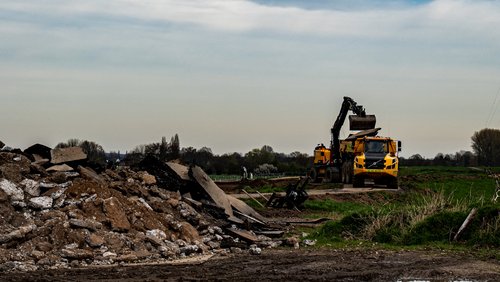 Der neue Deich in Niederwallach