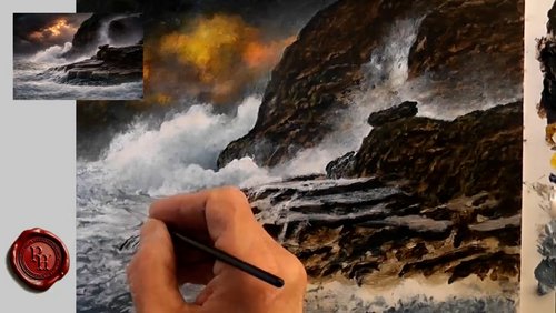 Malen mit Rainer: Wintersturm malen