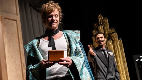 Theatertalk: Pascal Riedel und Nico Egidi im festlichen Theater Münster