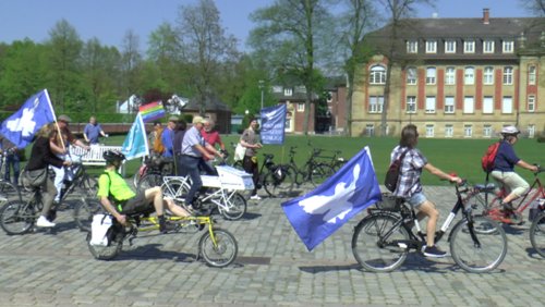 Ostermarsch 2021 als "Osterfriedensfahrraddemo"