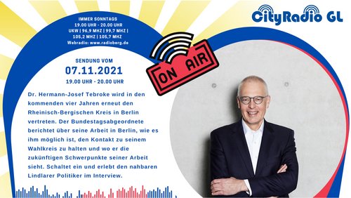 CityRadio GL: Hermann-Josef Tebroke (CDU), Mitglied des Deutschen Bundestages
