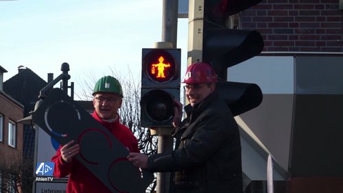 AhlenTV: Zwei Bergmänner als Ampelmännchen