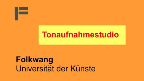 Tonstudio der Folkwang Universität der Künste in Essen