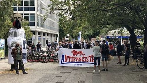antenne antifa: Diskussion um Train-Denkmal in Münster, "Paul trägt Maske", Streit in der AfD