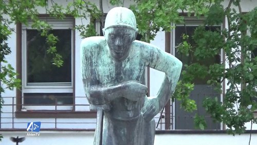 AhlenTV: "Der Bergmann" - Skulptur in Ahlen