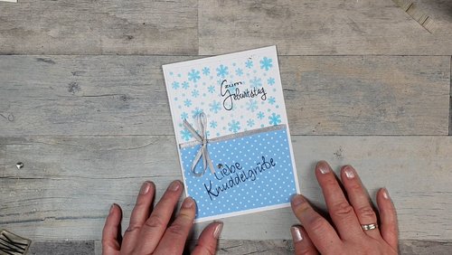 dakrela: Karten basteln - Winterliche Geburtstagskarte