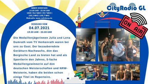 CityRadio GL: Lena und Julia Dumrath, Kunstturnerinnen des TV Herkenrath