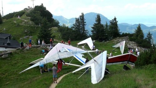 Drachenflieger auf dem Rauschberg bei Ruhpolding