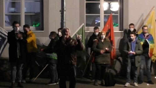 Demonstration gegen den Ukraine-Krieg in Rheine