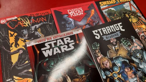 Kunststoff - Comic-Talk: Devil's Reign, Strange Acade Band 3, Star Wars - Krieg der Kopfgeldjäger
