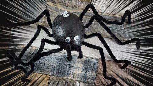 dakrela: Halloween-Spinne selber basteln