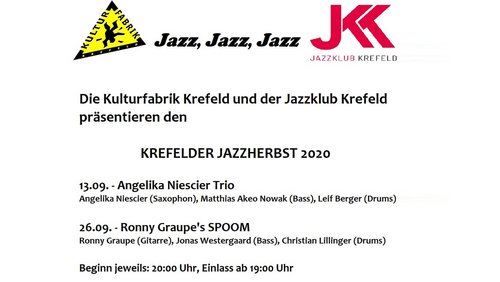 Verstärker-SPEZIAL: "Krefelder Jazzherbst" mit Angelika Niescier und "Ronny Graupe's Spoom"