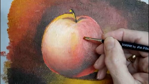 Malen mit Rainer: Ein Apfel aus Acryl