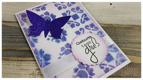 dakrela: Geburtstagskarte mit Schmetterling