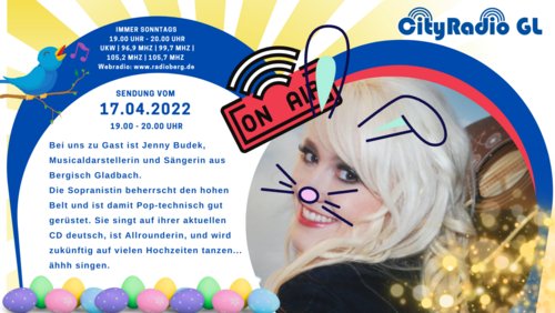 CityRadio GL: Jennifer Budek - Musicaldarstellerin aus Bergisch Gladbach, Polizei, Heimatpreis