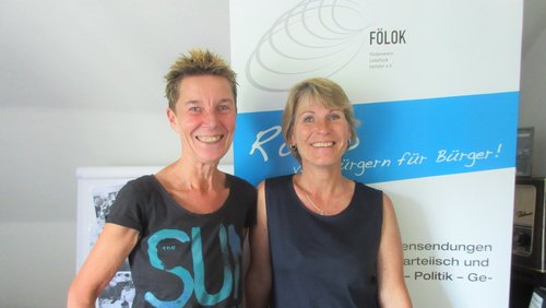 Im Glashaus: Sabine Loosen und Ulrike Mölle, Behindertenhilfe Menden