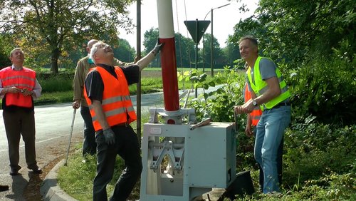 GOCH.TV: Schlagbaum am Grenzübergang Siebengewald-Gaesdonck restauriert