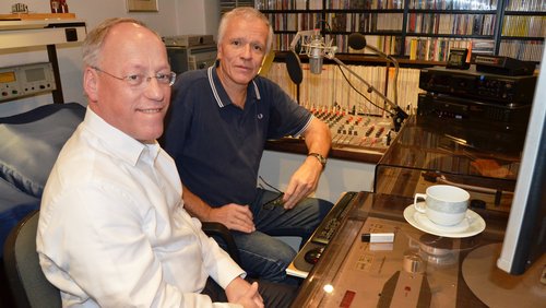 Funkjournal: Frank Becker, Moderator mit Pit Clausen, OB Bielefeld