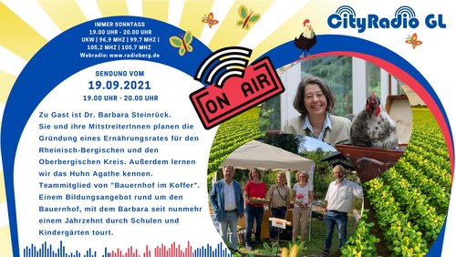 CityRadio GL: Seniorenstammtisch, Schreibwerkstatt, Bauernhof im Koffer