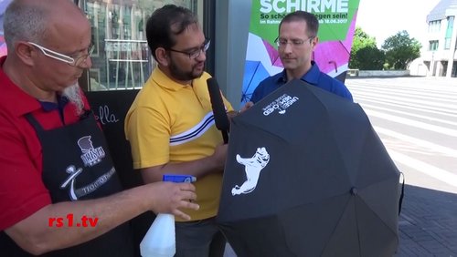 rs1.tv: Regenschirme schmücken Alleestraße, Lenneper Sommer