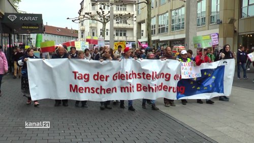 Demo zur Gleichstellung von Menschen mit Behinderung in Bielefeld
