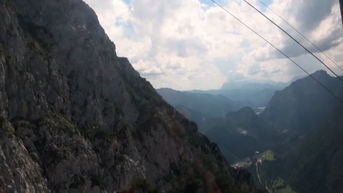 Rauschberg bei Ruhpolding - Fahrt im Kabinenlift