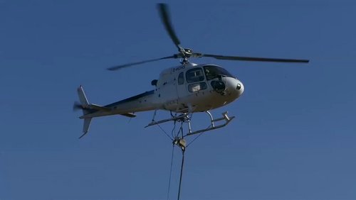 Hubschrauber im Einsatz in Wipperfürth-Kreuzberg