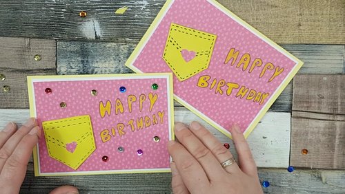dakrela: Geburtstagskarte basteln - ohne Stanzer